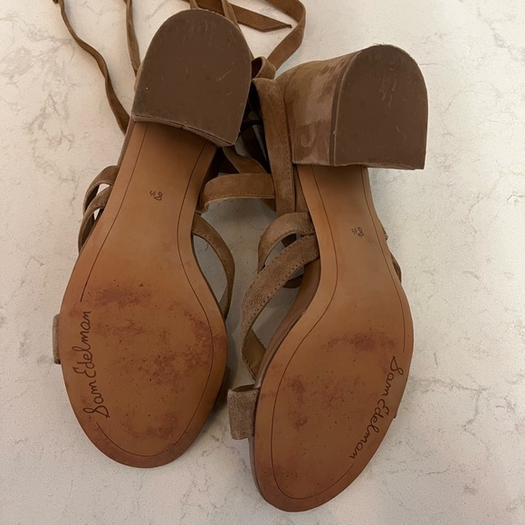 Sam Edelman Sheri Suede City Sandals, Golden Caramel - Picture 8 of 8